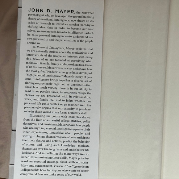 Personal Intelligence by John D. Mayer | Psychology, Self-help | Hardcover Book - Picture 5 of 7